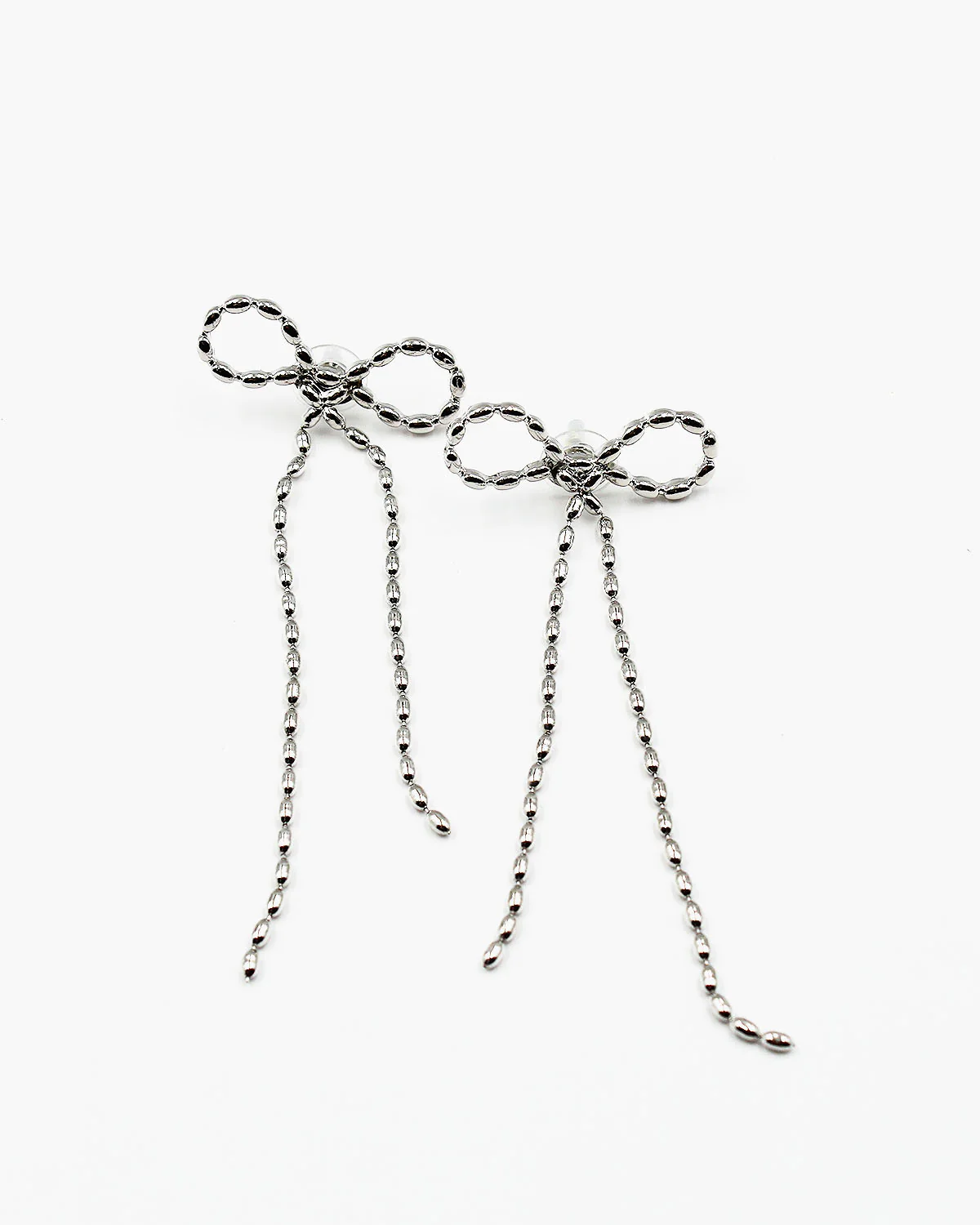 Bow Drop Beaded Dangle Earrings - Image 5