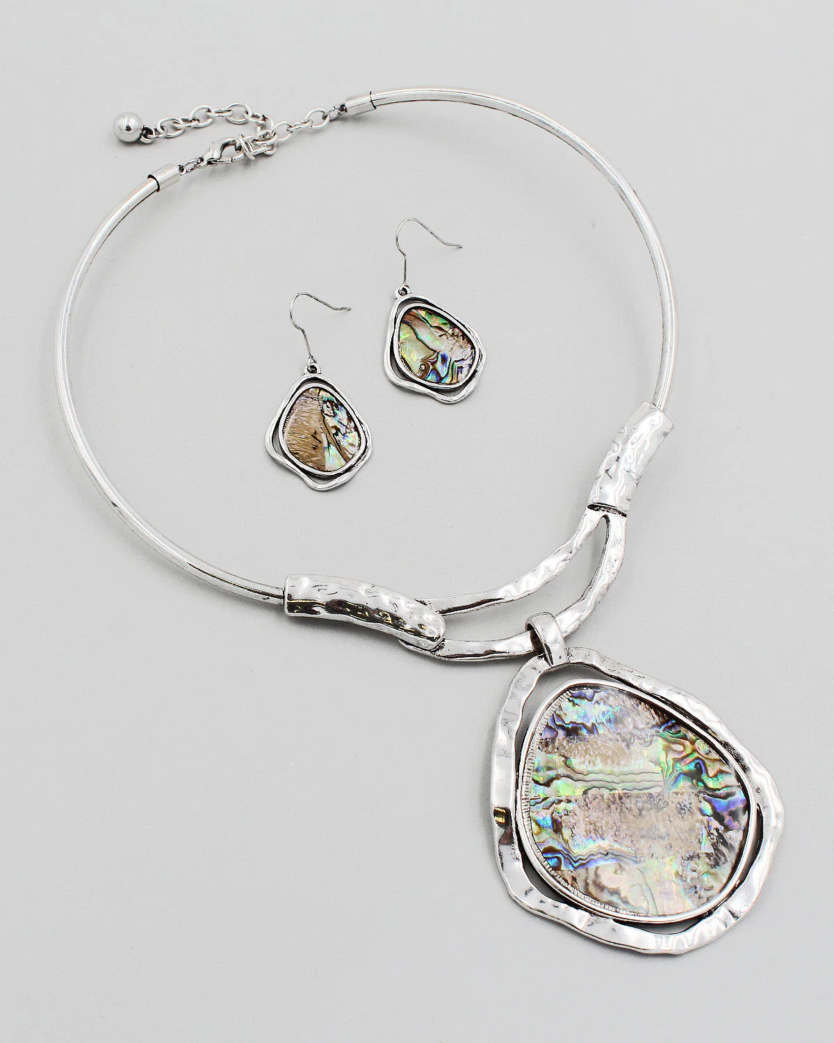 Center Stone Pendant Choker Set - Image 7