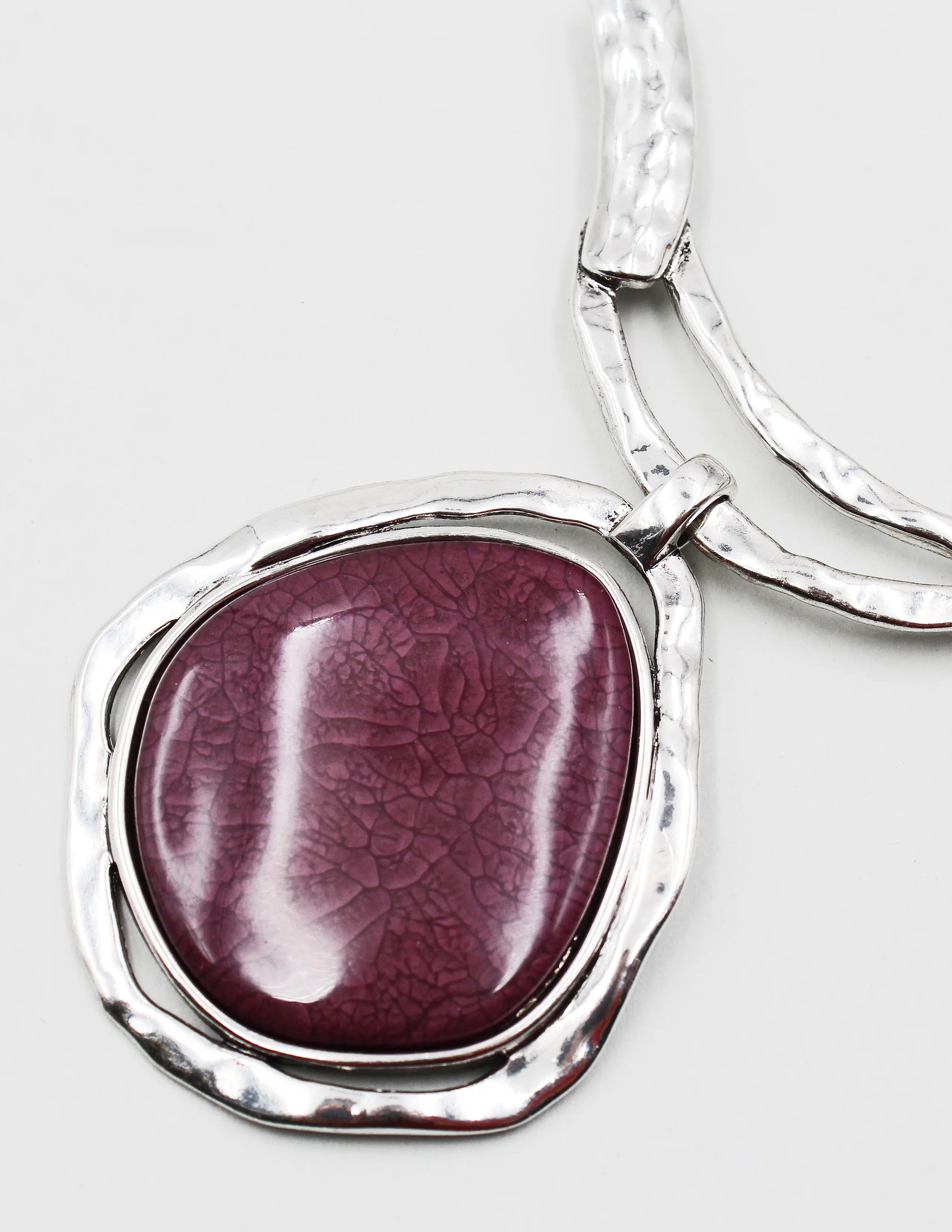 Center Stone Pendant Choker Set - Image 9