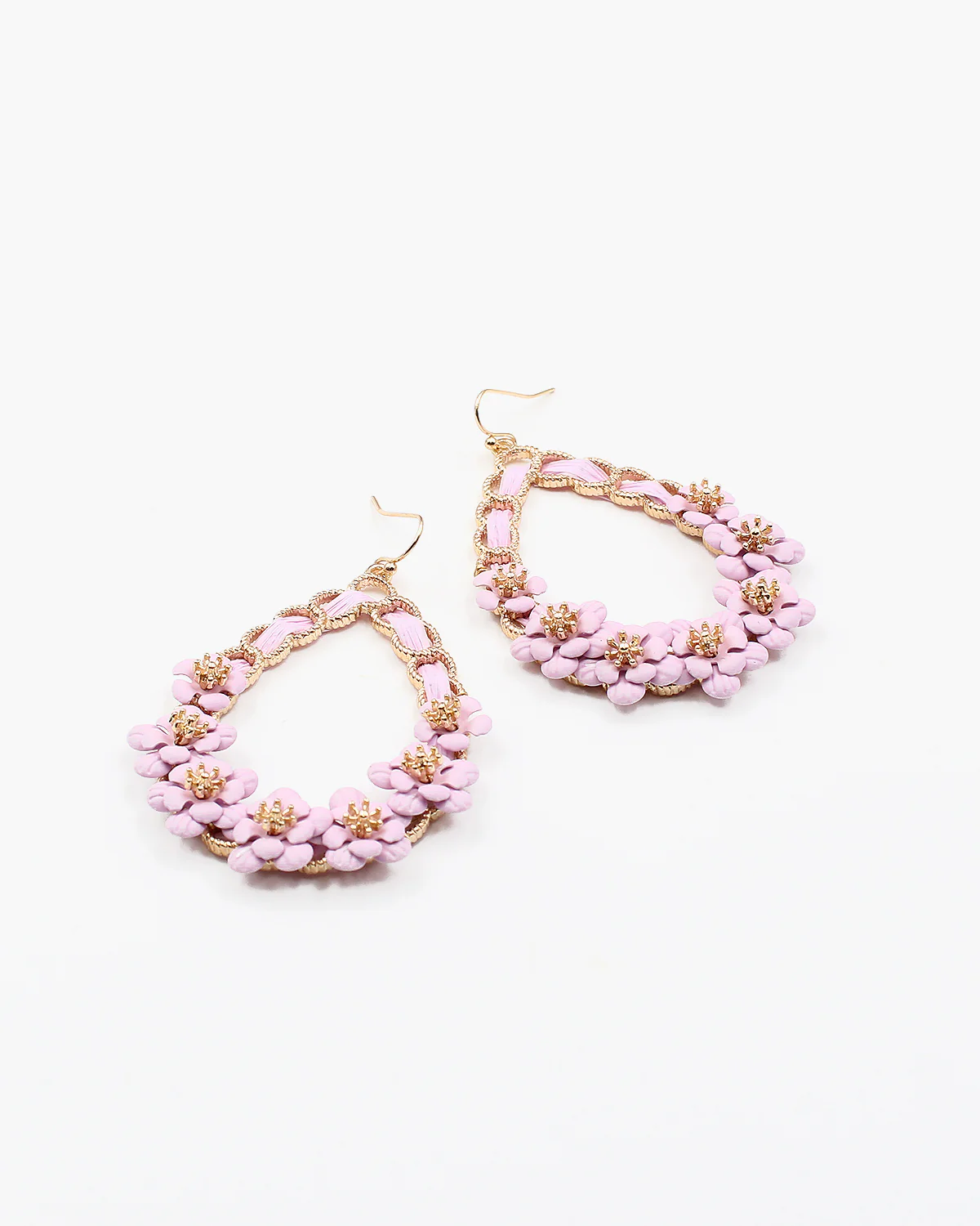 Floral Pear Shaped Earrings - Image 4