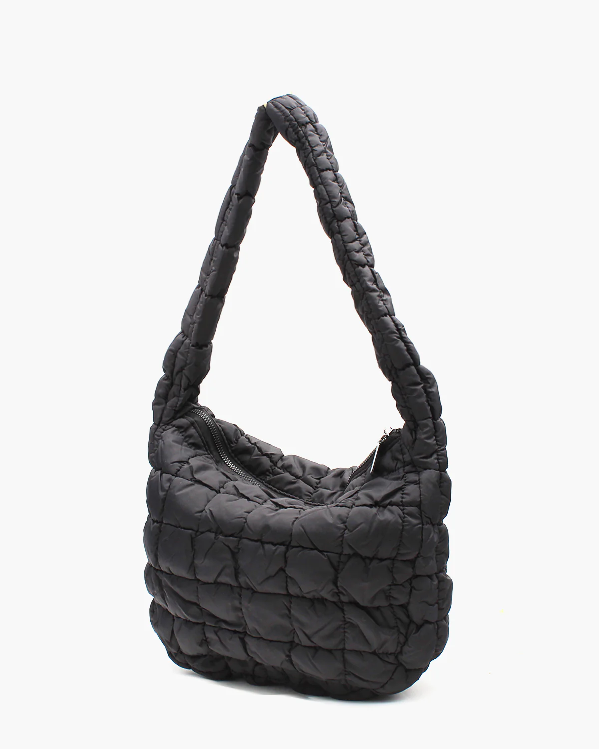 Microfiber Super Light Quilted Hobo Bag Medium - Image 12