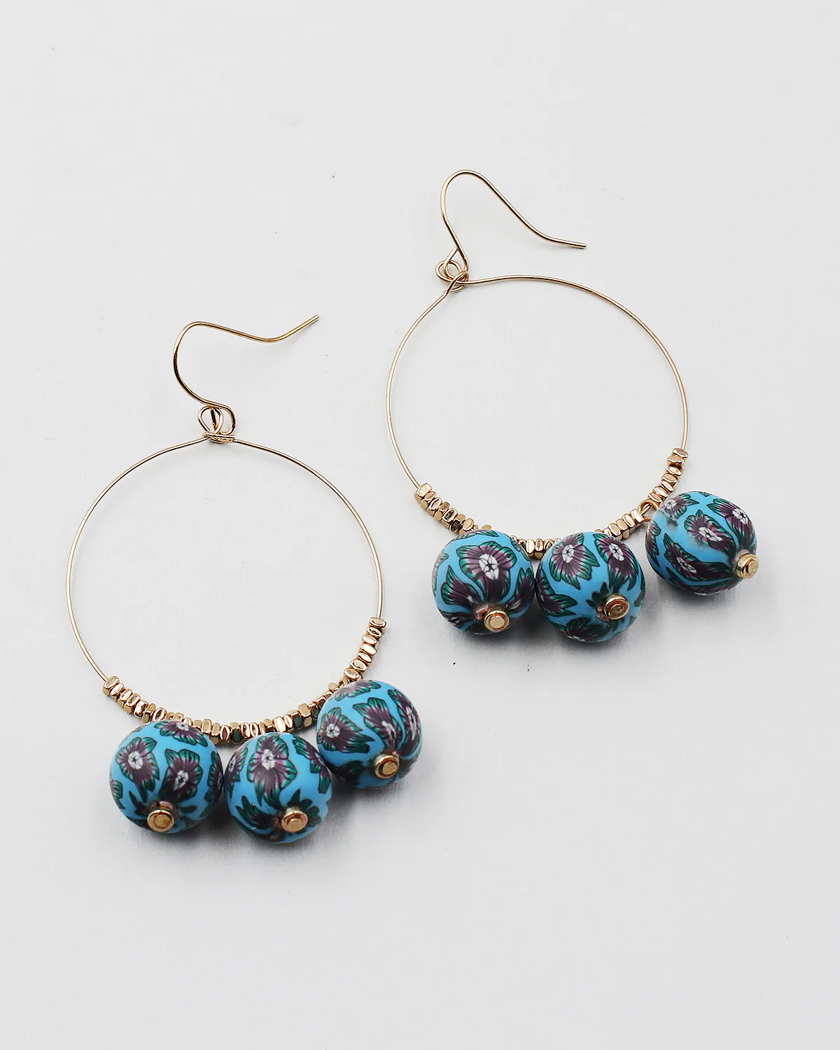 Wire Hoop with Acrylic Beads - Image 5